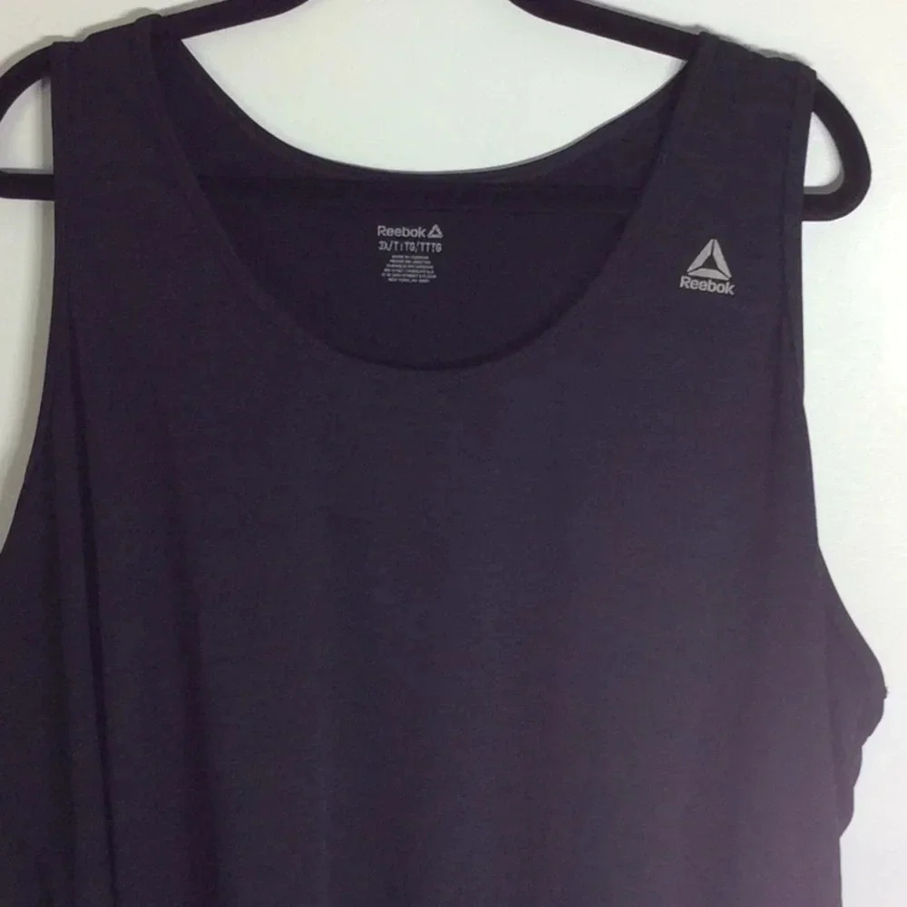 Reebok Gray & White Tank Top Size 3X